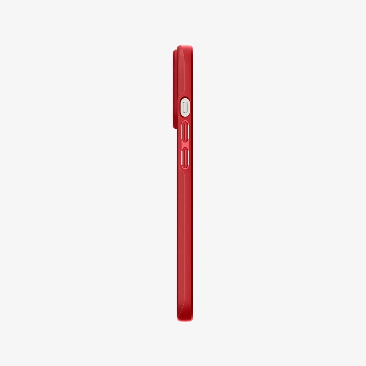 ACS03249 - iPhone 13 Pro Thin Fit in red showing the side with volume controls