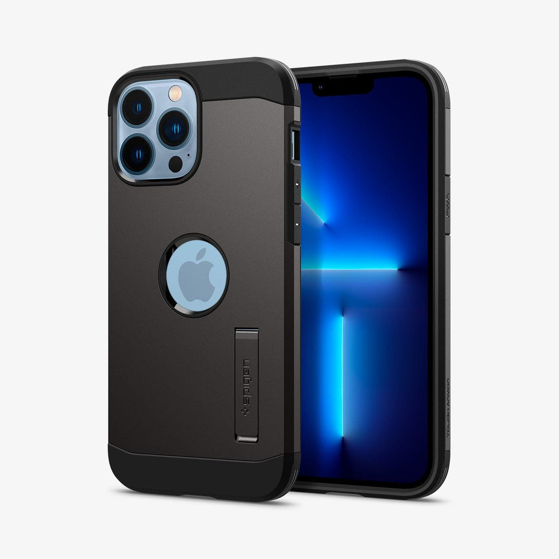 ACS03538 - iPhone 13 Case Tough Armor in gunmetal showing the back