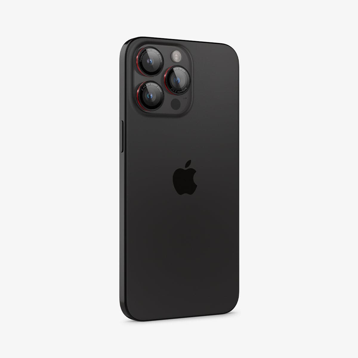AGL05217 - iPhone 15 Pro / 15 Pro Max Optik Pro Lens Protector L-series showing the back and partial side