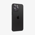 AGL05597 - iPhone 15 Pro / 15 Pro Max Optik Pro Lens Protector in deep purple showing the back and side