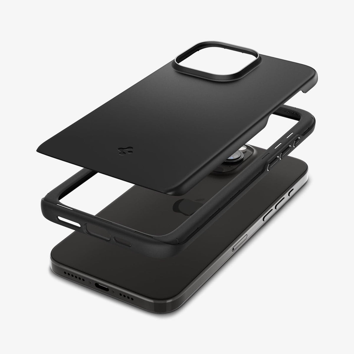  Spigen Thin Fit Designed for iPhone 15 Pro Max Case (2023),  [Military-Grade Protection] - Gunmetal : Cell Phones & Accessories