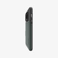 ACS04837 - iPhone 14 Pro Max Case Slim Armor CS in abyss green showing the side and partial back