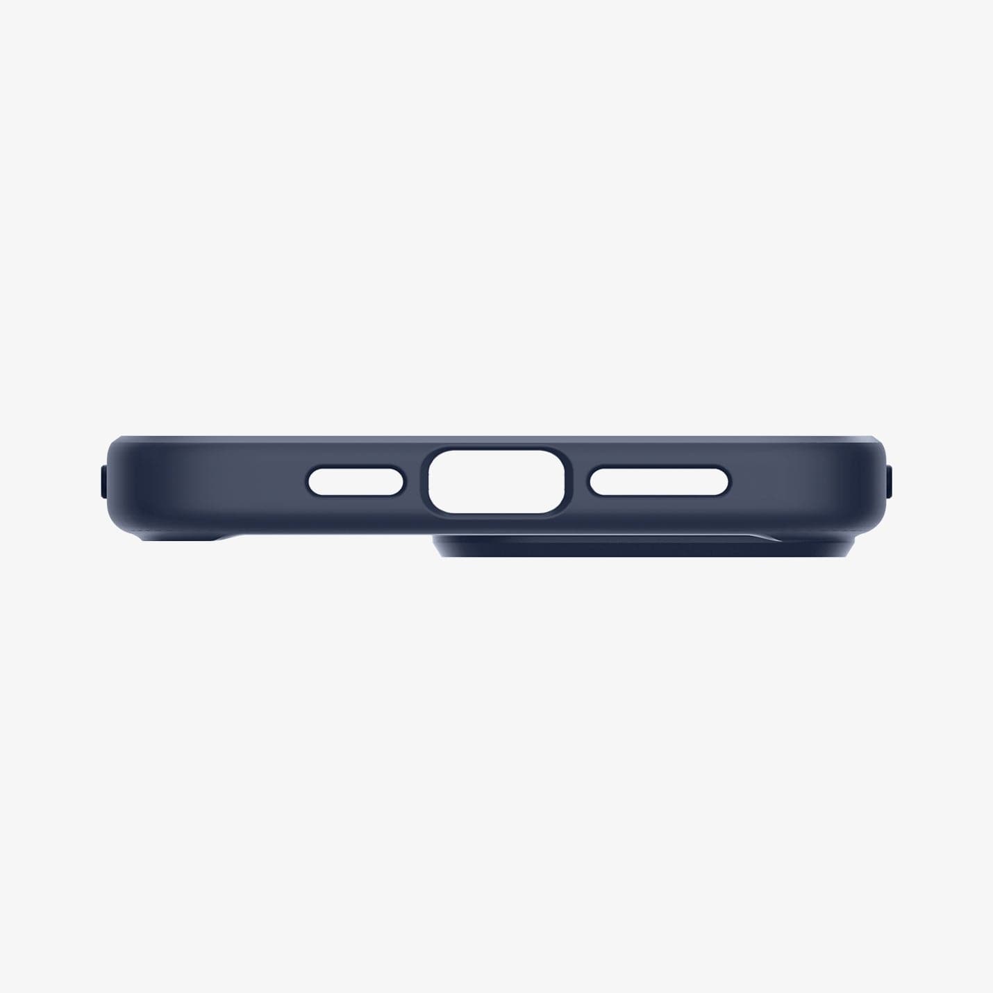 ACS06573 - iPhone 15 Pro Max Case Ultra Hybrid in navy blue showing the bottom with precise cutouts