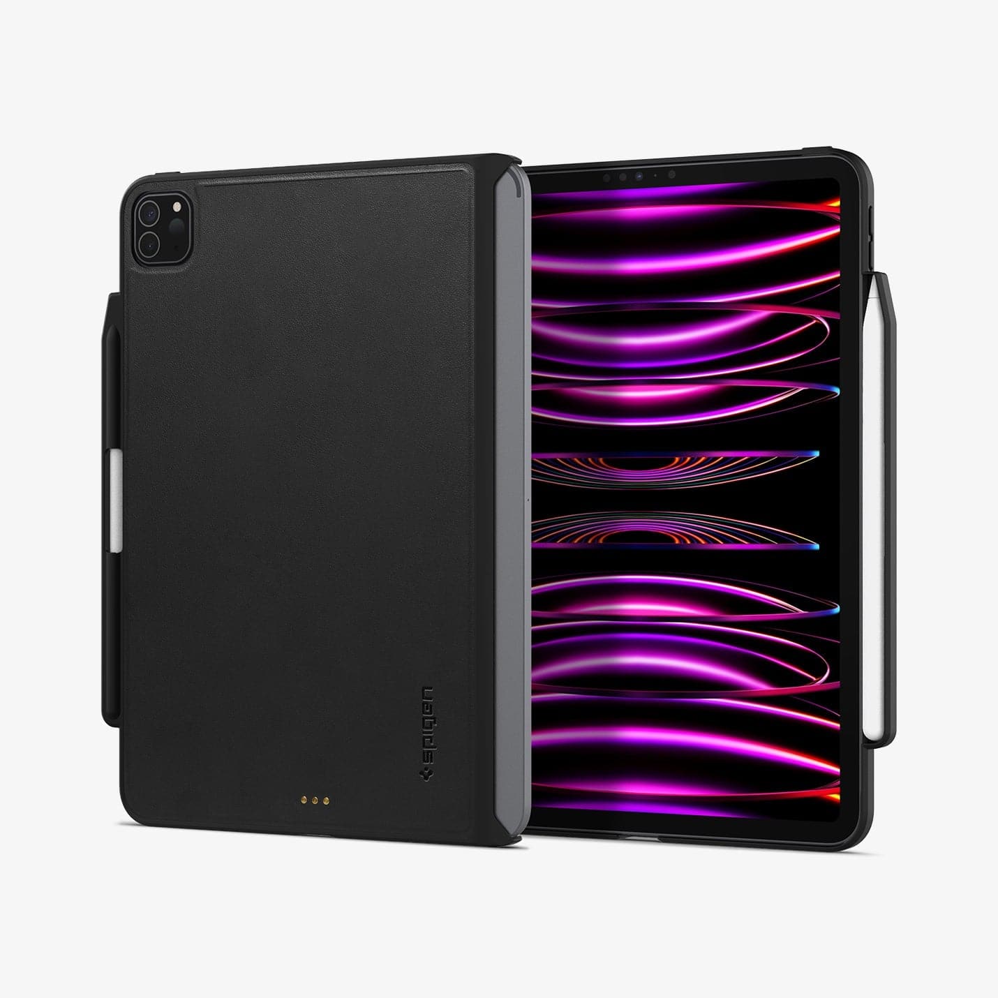 ACS05467 - iPad Pro 11" Case Thin Fit Pro in black showing the back and front