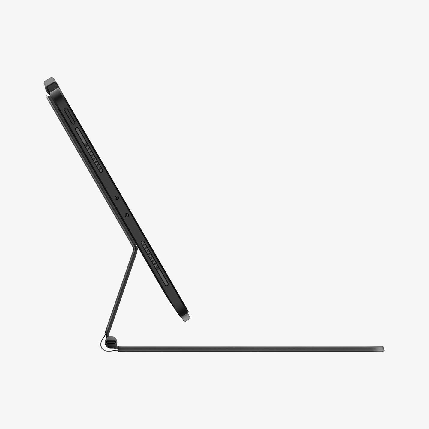 ACS05467 - iPad Pro 11" Case Thin Fit Pro in black showing the side with device attached to keypad