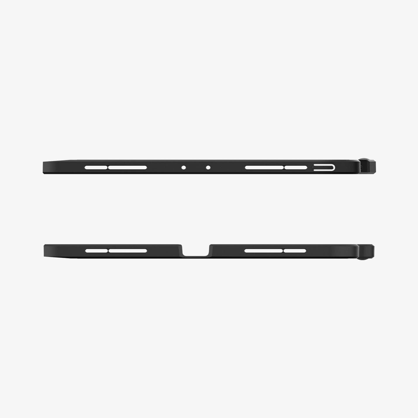 ACS05467 - iPad Pro 11" Case Thin Fit Pro in black showing the top and bottom with precise cutouts
