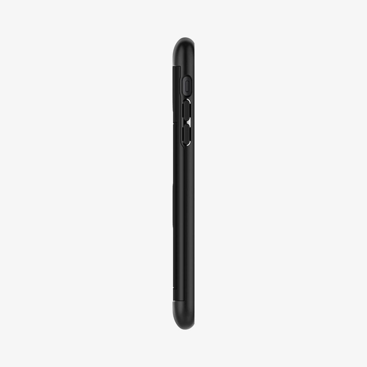 076CS27435 - iPhone 11 Case Slim Armor CS in black showing the side with volume controls