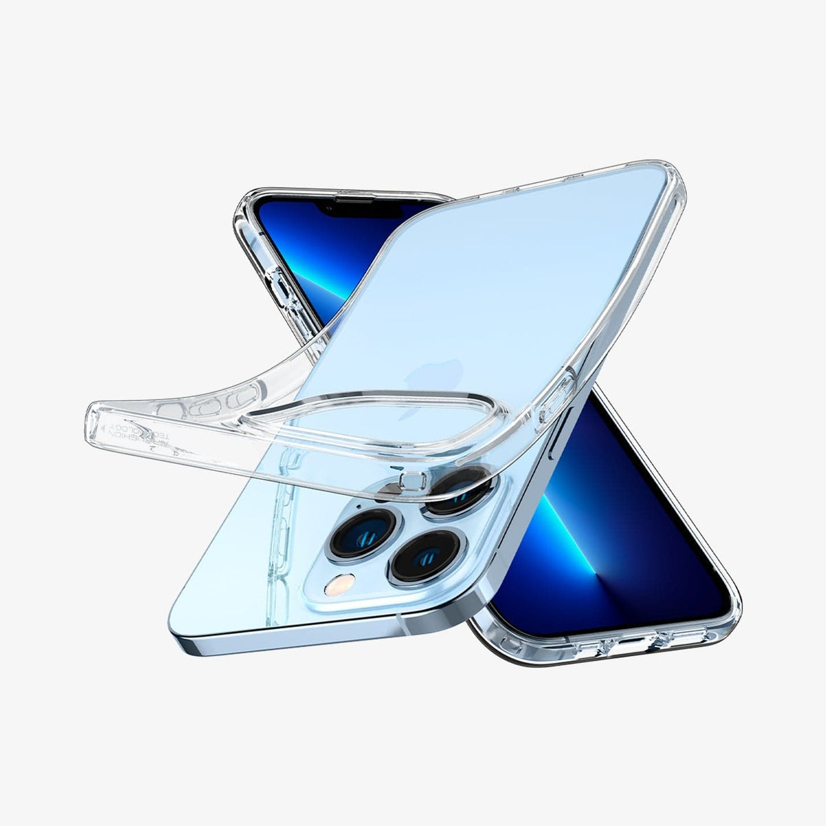 Coque iPhone 13 Spigen Liquid Crystal Cristal Transparent Clear Case +  Verre trempé Spigen Glas.Tr Slim - Shop