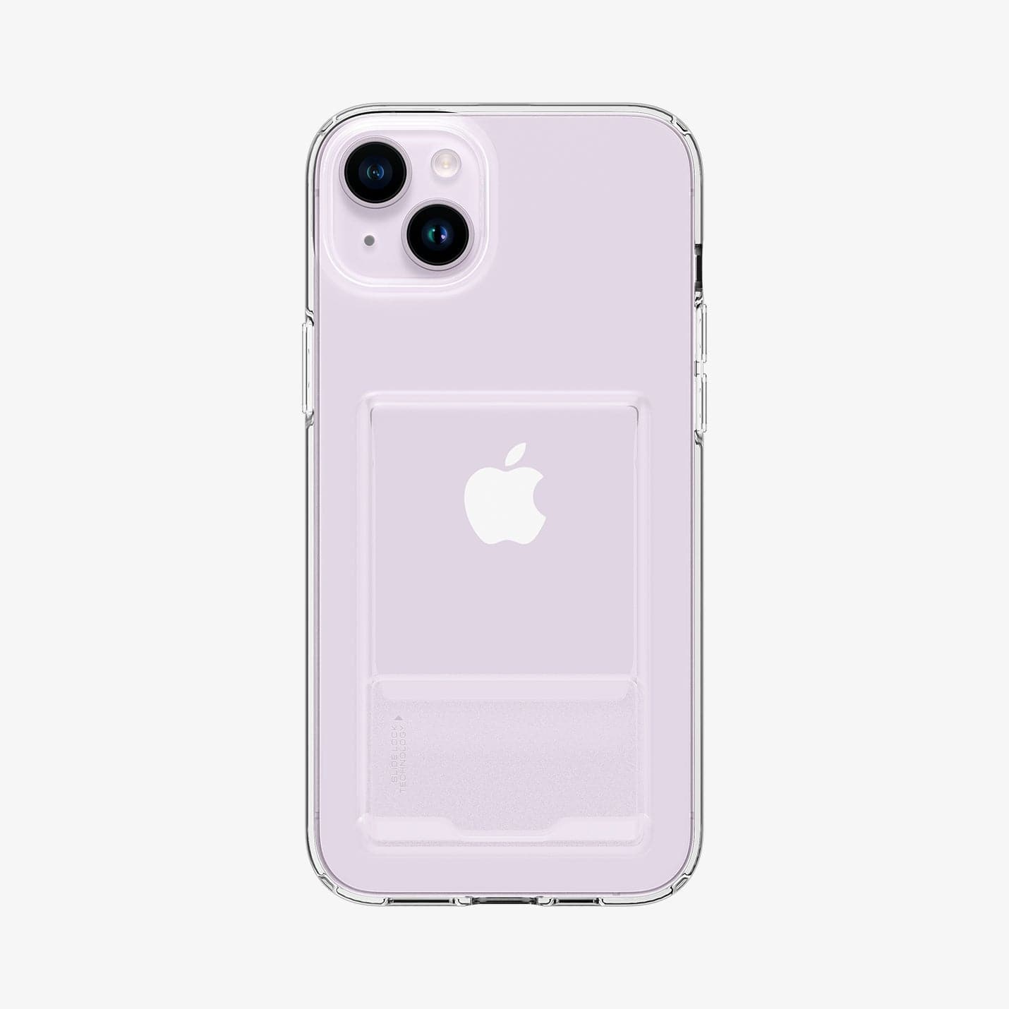 ACS05054 - iPhone 14 Case Crystal Slot in crystal clear showing the back