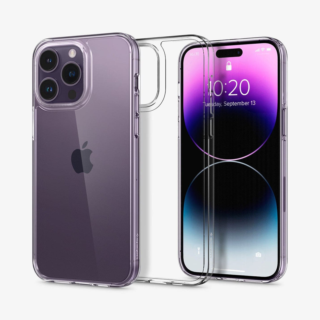 ACS04952 - iPhone 14 Pro Case Air Skin Hybrid in crystal clear showing the back