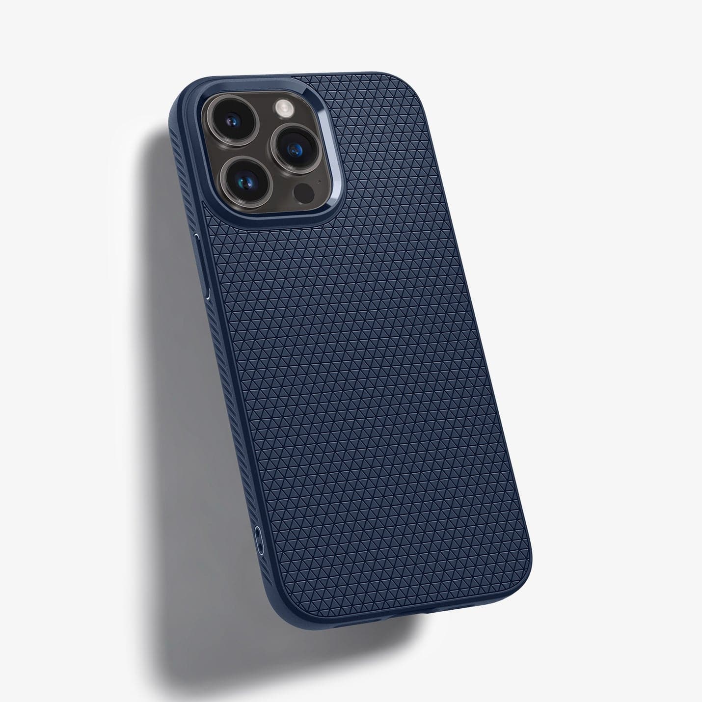 ACS04958 - iPhone 14 Pro Case Liquid Air in navy blue showing the back and partial side