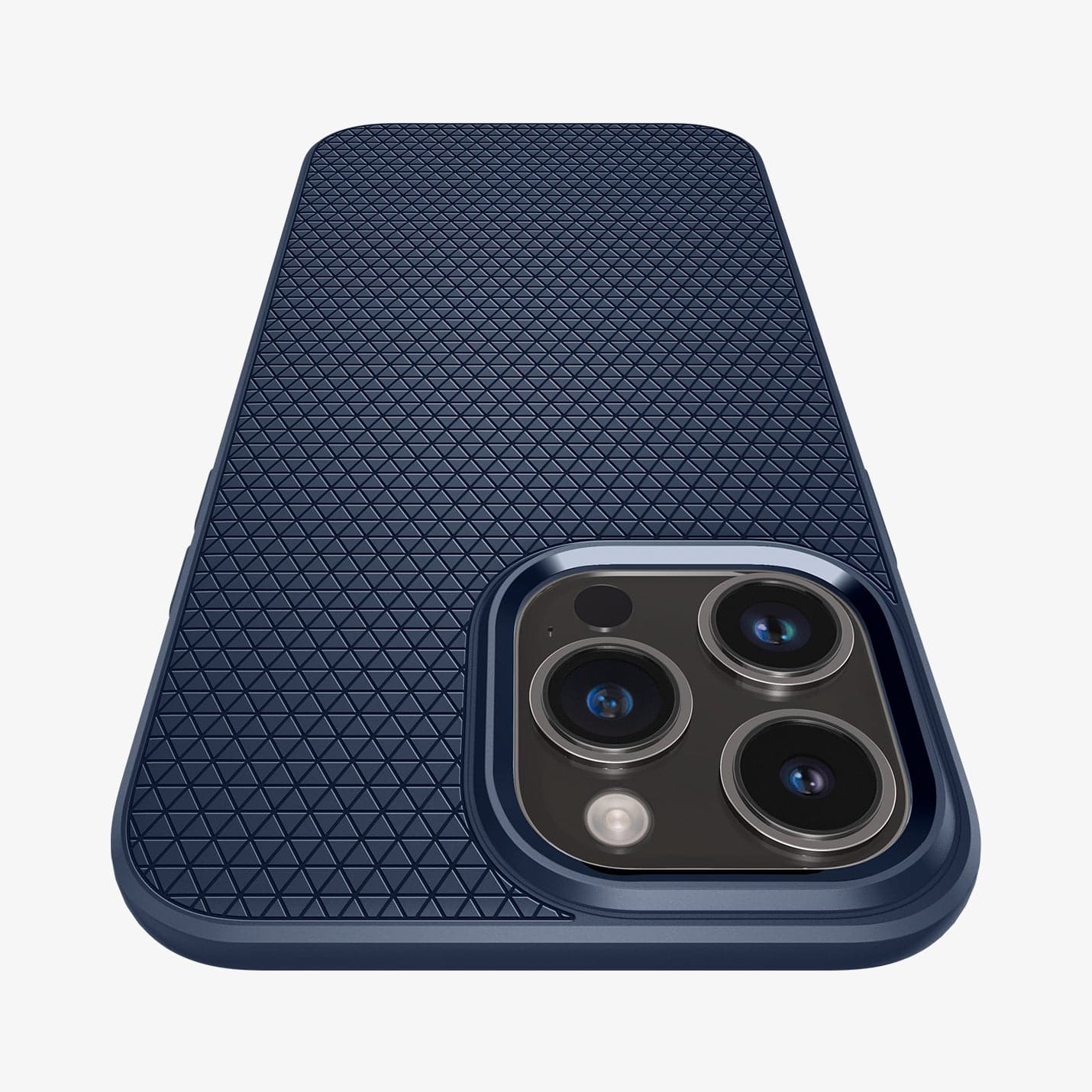 ACS04958 - iPhone 14 Pro Case Liquid Air in navy blue showing the back zoomed in to show the fine details