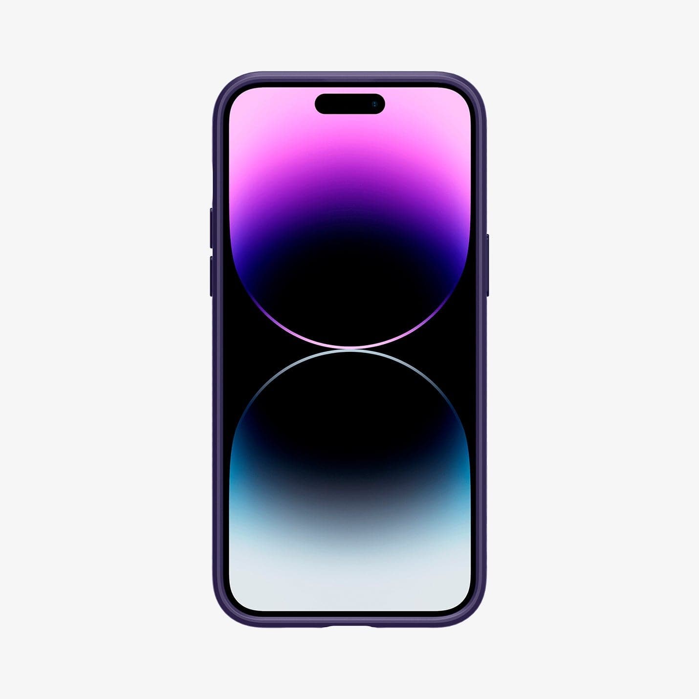 ACS05578 - iPhone 14 Pro Case Liquid Air in deep purple showing the front