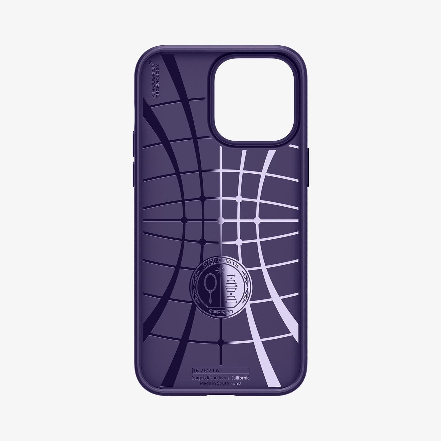 ACS05575 - iPhone 14 Pro Max Case Liquid Air in deep purple showing the inside of case