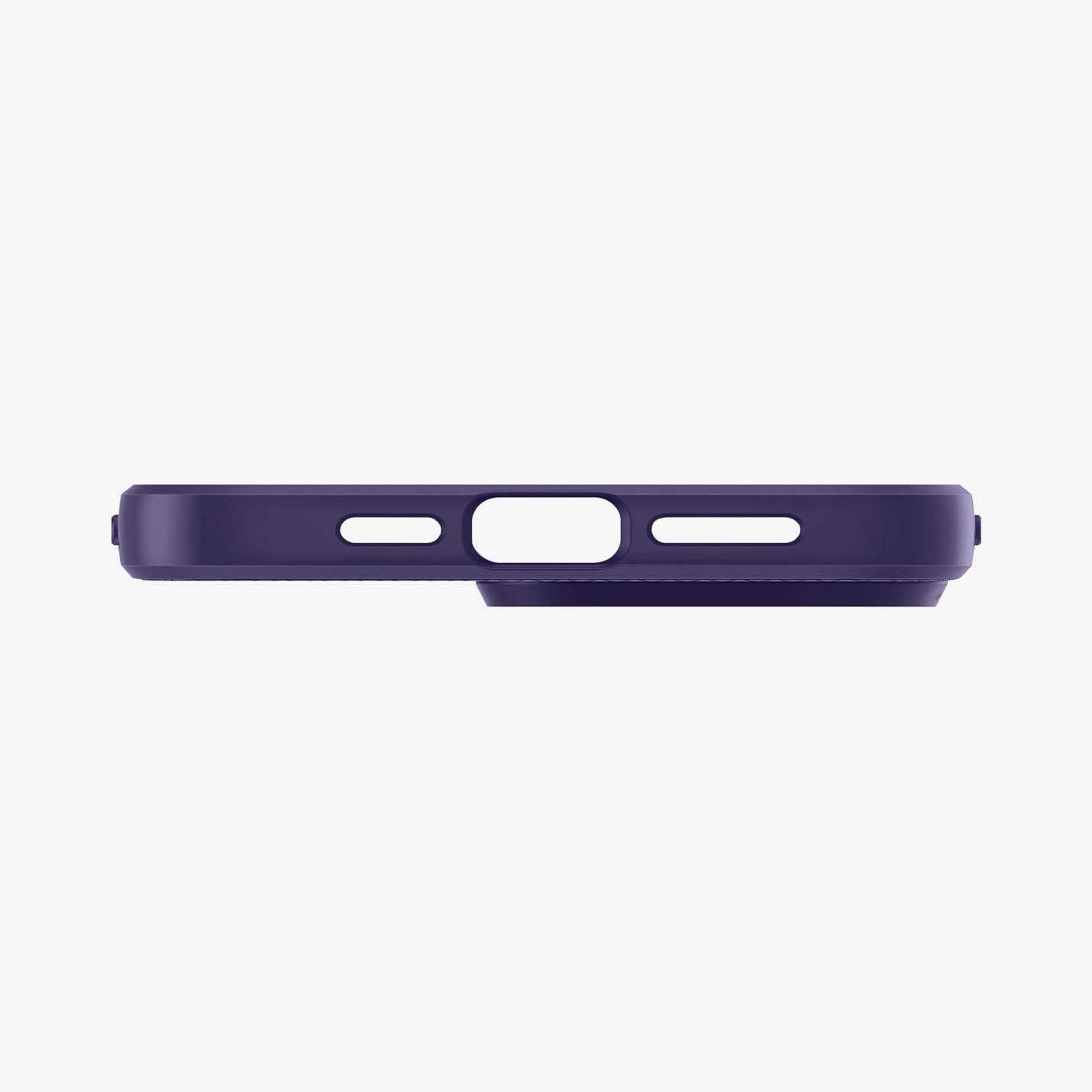 ACS05575 - iPhone 14 Pro Max Case Liquid Air in deep purple showing the bottom with precise cutouts