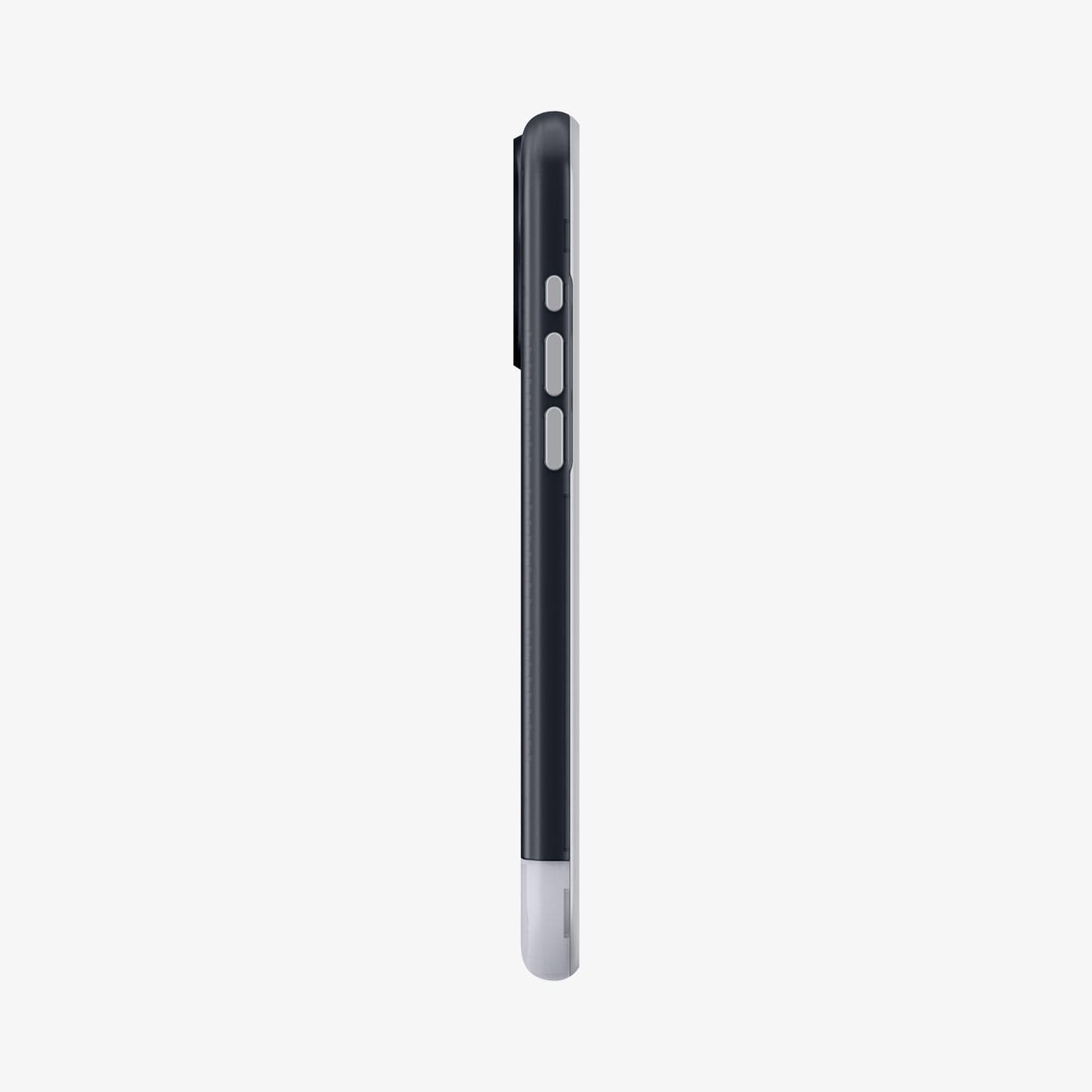 ACS06742 - iPhone 15 Pro Case Classic C1 (MagFit) in graphite showing the side with volume controls