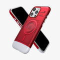 ACS06744 - iPhone 15 Pro Case Classic C1 (MagFit) in ruby showing the back, front and sides