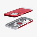 ACS06744 - iPhone 15 Pro Case Classic C1 (MagFit) in ruby showing the back, inside and sides