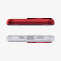 ACS06744 - iPhone 15 Pro Case Classic C1 (MagFit) in ruby showing the top and bottom with precise cutouts
