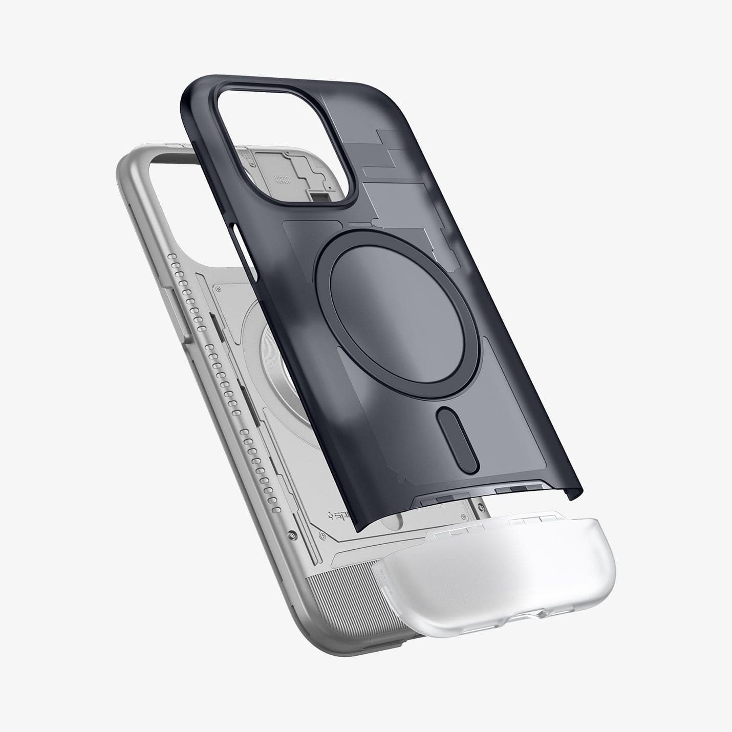 ACS06607 - iPhone 15 Pro Max Case Classic C1 (MagFit) in graphite showing the multiple layers of case