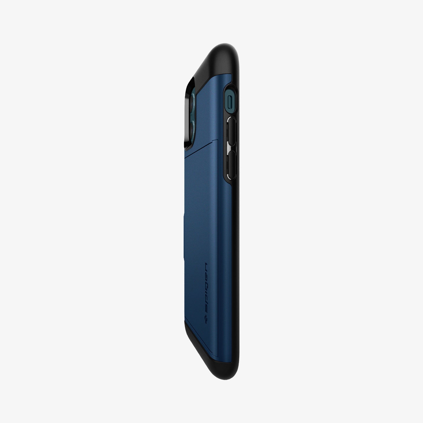 ACS02297 - iPhone 12 / iPhone 12 Pro Case Slim Armor CS in navy blue showing the side and partial back