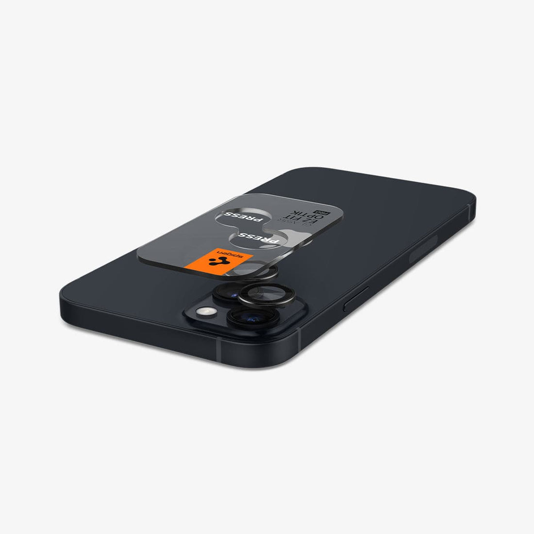 AGL07163 - iPhone 16 Pro / 16 Pro  Max Optik Pro Lens Protector in natural titanium showing the device, two lens protectors and packaging