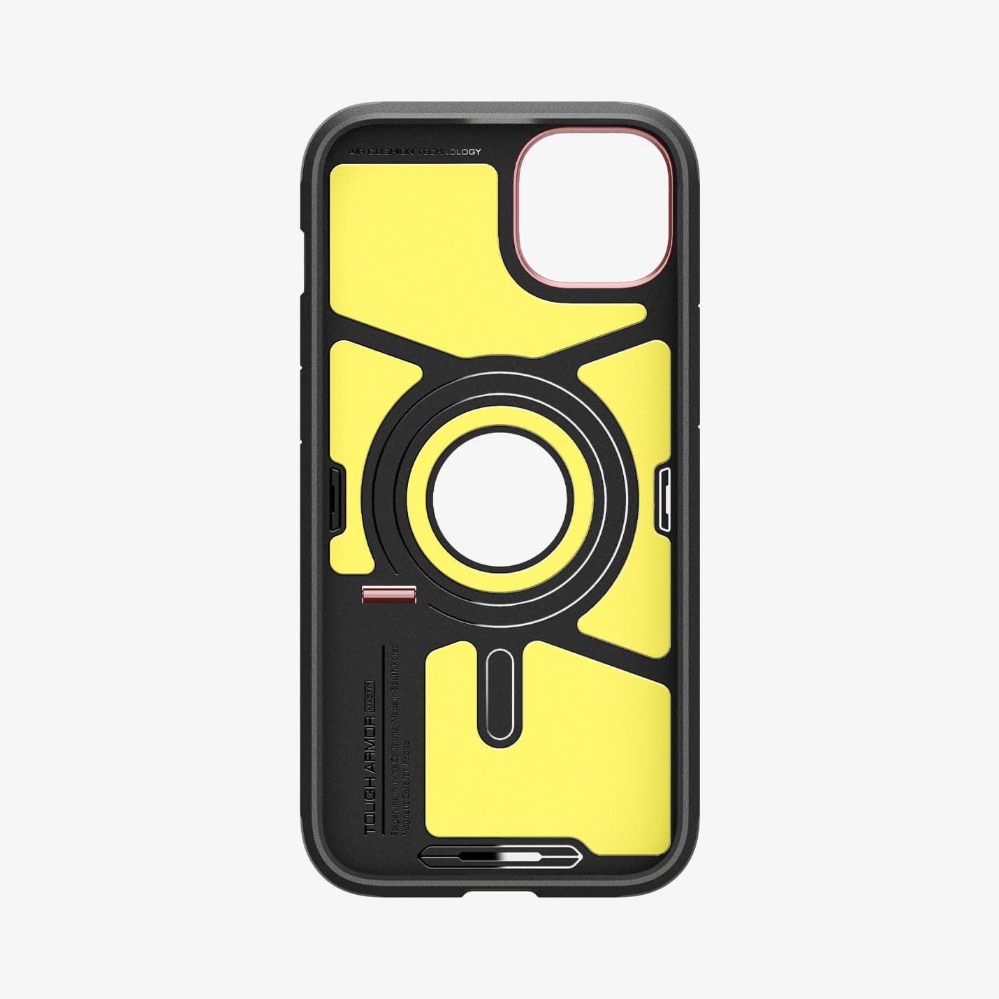ACS06813 - iPhone 15 Case Tough Armor (MagFit) in rose gold showing the inside of case