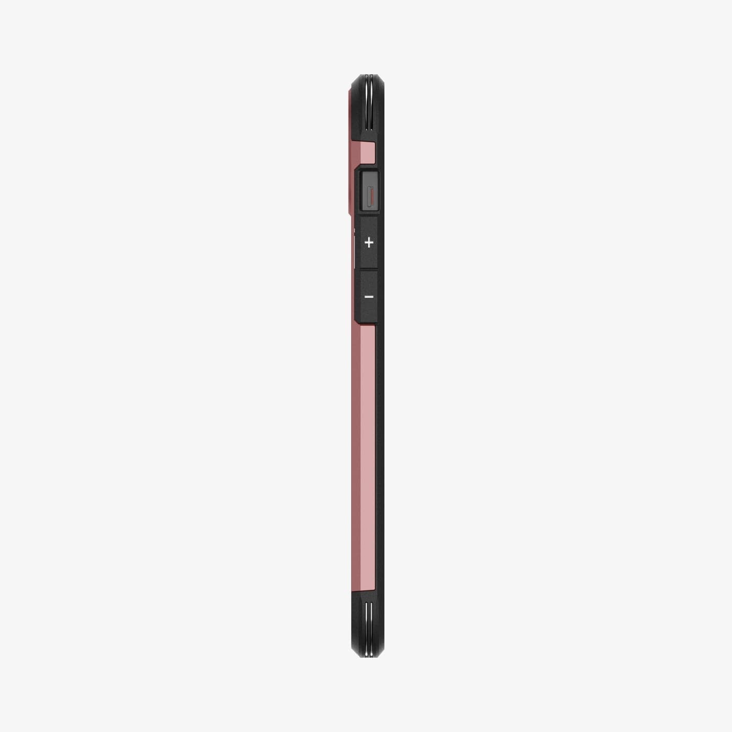ACS06813 - iPhone 15 Case Tough Armor (MagFit) in rose gold showing the side