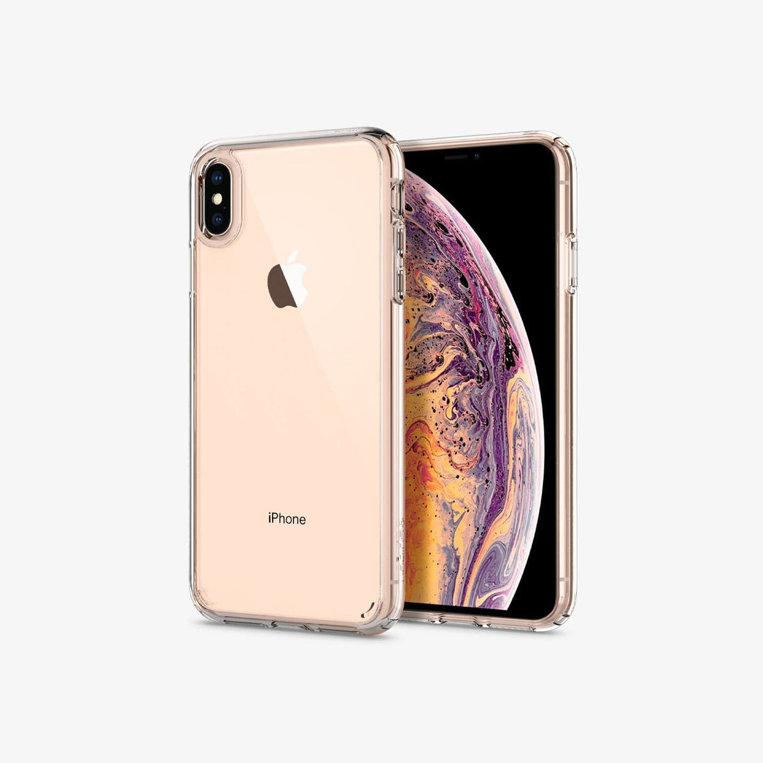 057CS22127 - iPhone XS / X Case Ultra Hybrid in crystal clear showing the back