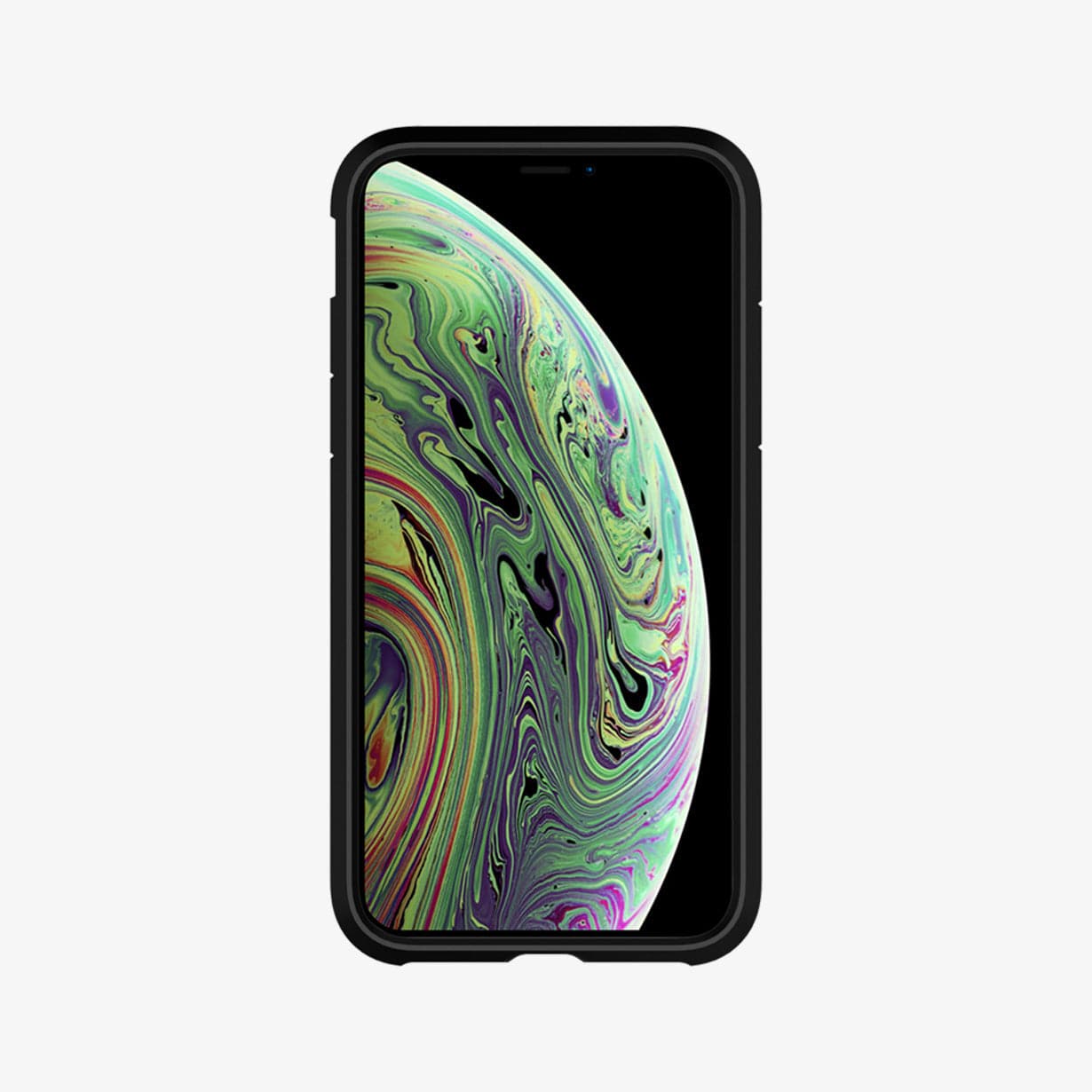 057CS22161 - iPhone XS / X Case Tough Armor in gunmetal showing the front