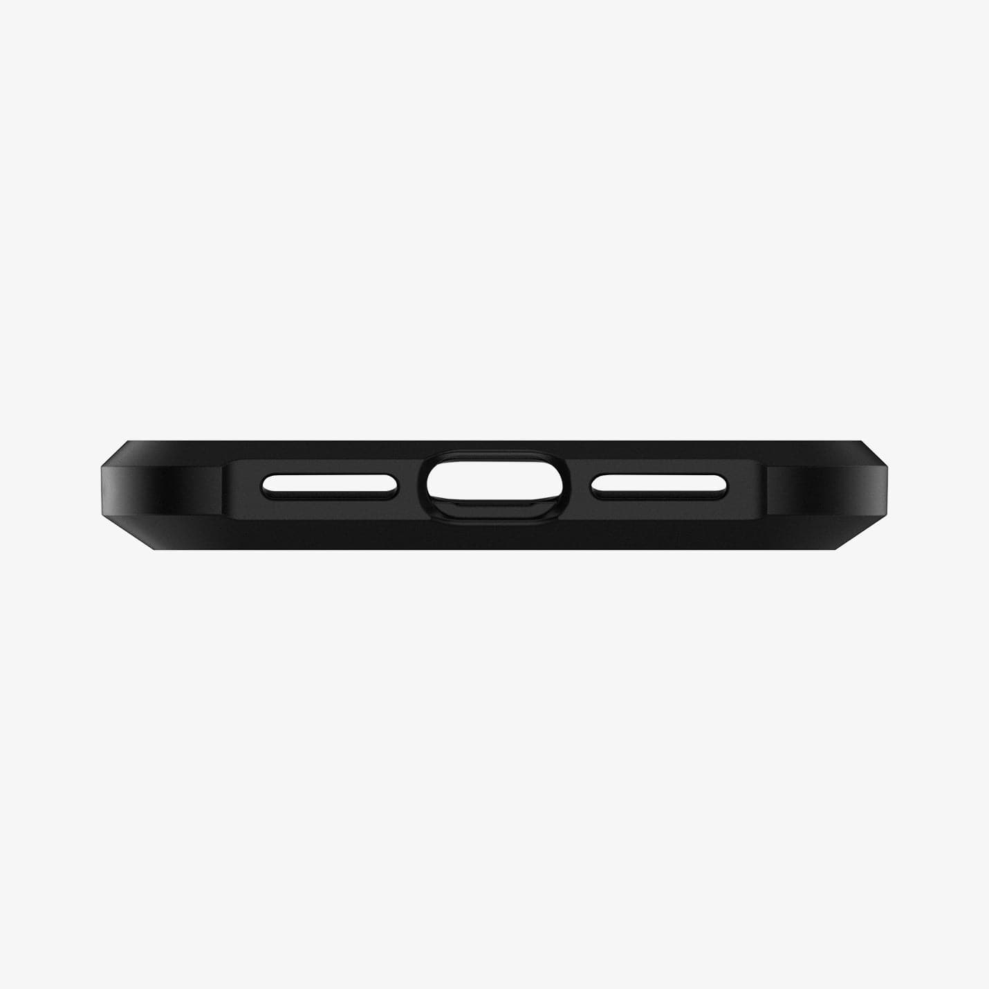 064CS24876 - iPhone XR Case Tough Armor in black showing the bottom with precise cutouts