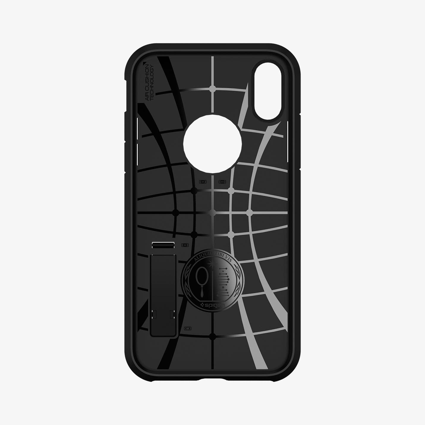 064CS24876 - iPhone XR Case Tough Armor in black showing the inside of case