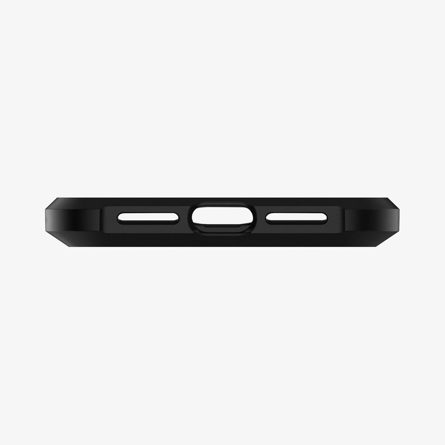 064CS24877 - iPhone XR Case Tough Armor in gunmetal showing the bottom with precise cutouts