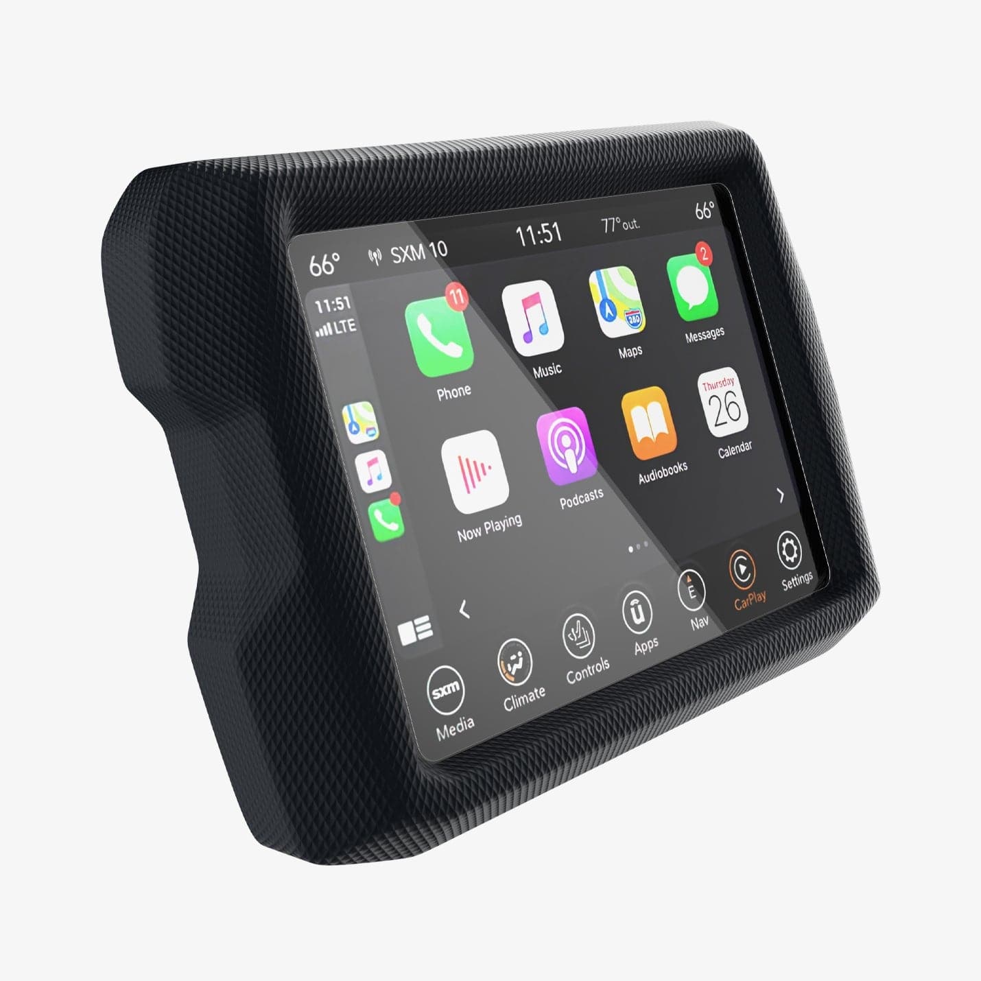 AGL04059 - Jeep Wrangler Screen Protector GLAS.tR SLIM Anti-Glare showing the front and side