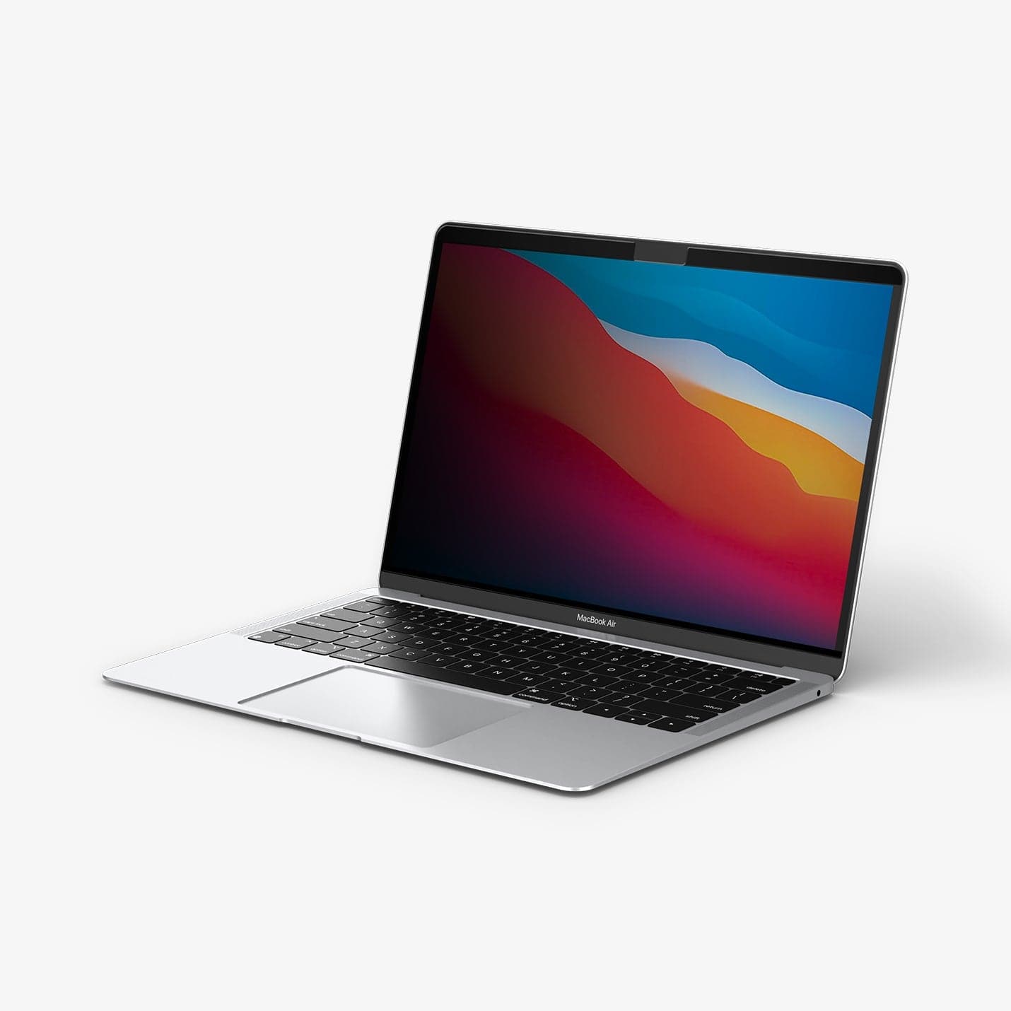 AFL06440 - MacBook Pro 13-inch Safe View in Privacy showing the front of the device with screen protector installed