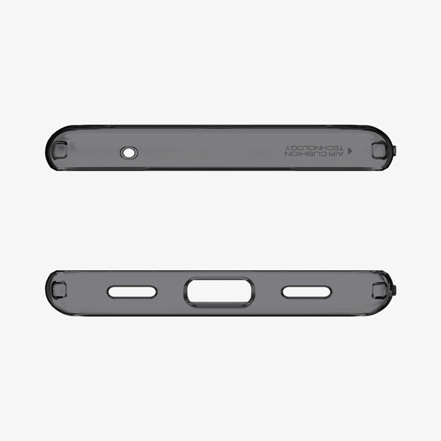 ACS05818 - Pixel 7a Case Ultra Hybrid in matte black showing the top and bottom with precise cutouts
