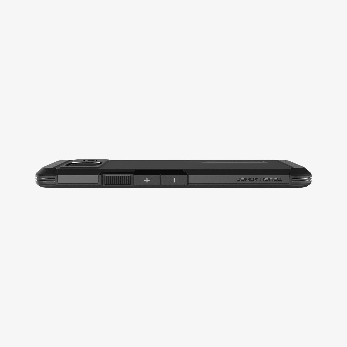 ACS06282 - Pixel 8 Case Tough Armor in black showing the side and partial back