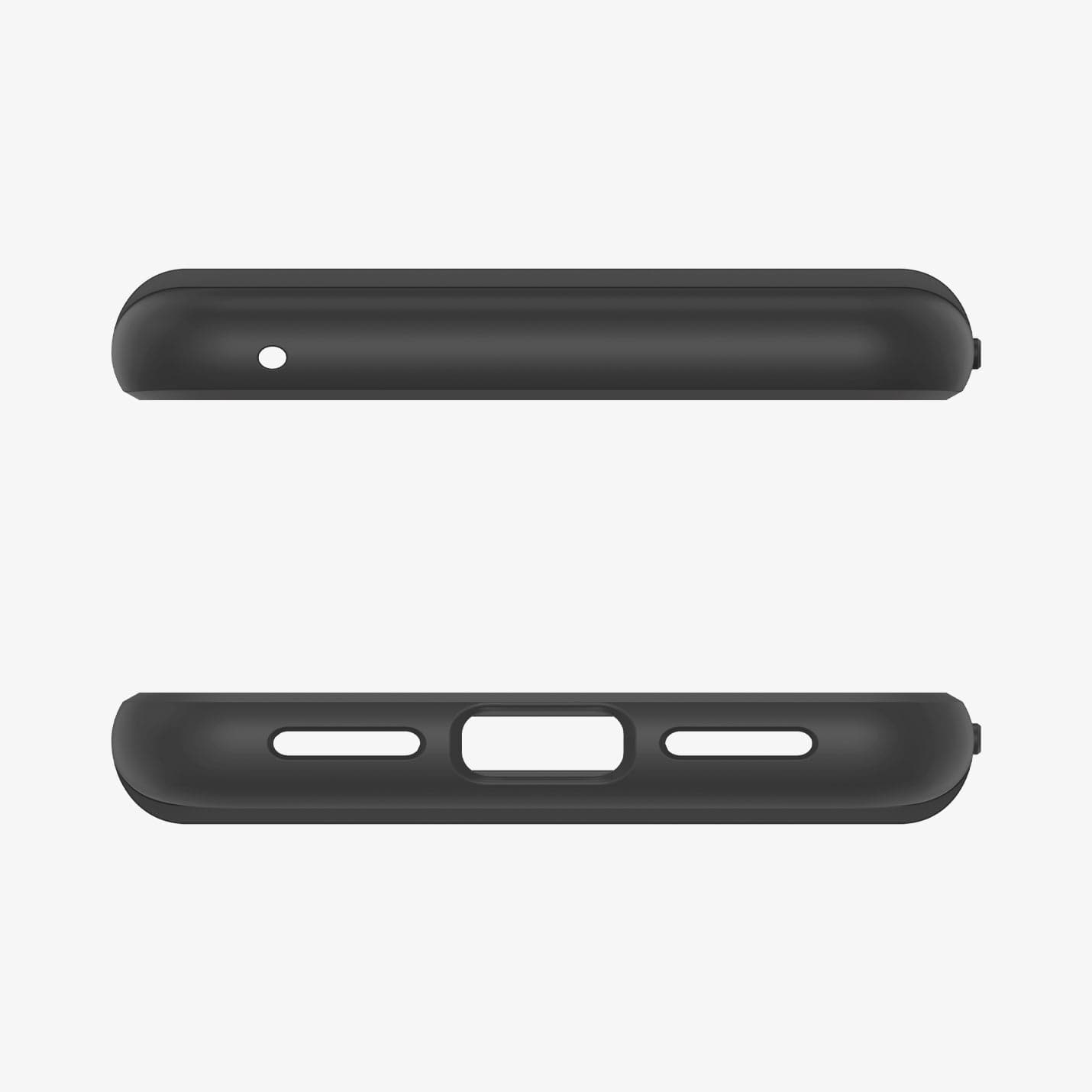 ACS06280 - Pixel 8 Case Ultra Hybrid in matte black showing the top and bottom with precise cutouts