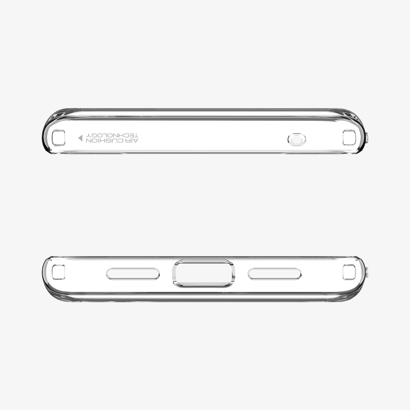 ACS06315 - Pixel 8 Pro Case Ultra Hybrid in crystal clear showing the top and bottom with precise cutouts
