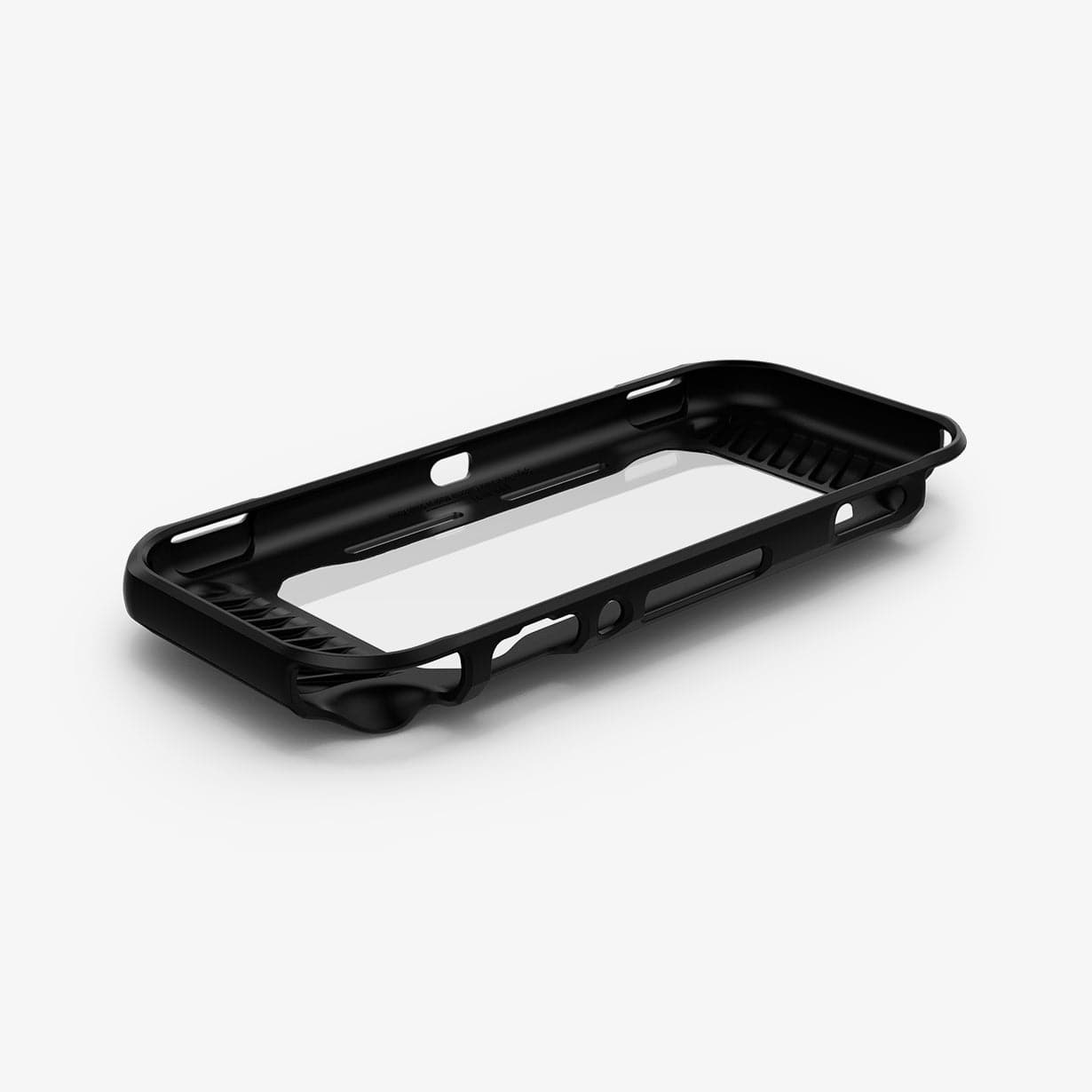 ACS00212 - Nintendo Switch Lite Case Rugged Armor in matte black showing the inside of case
