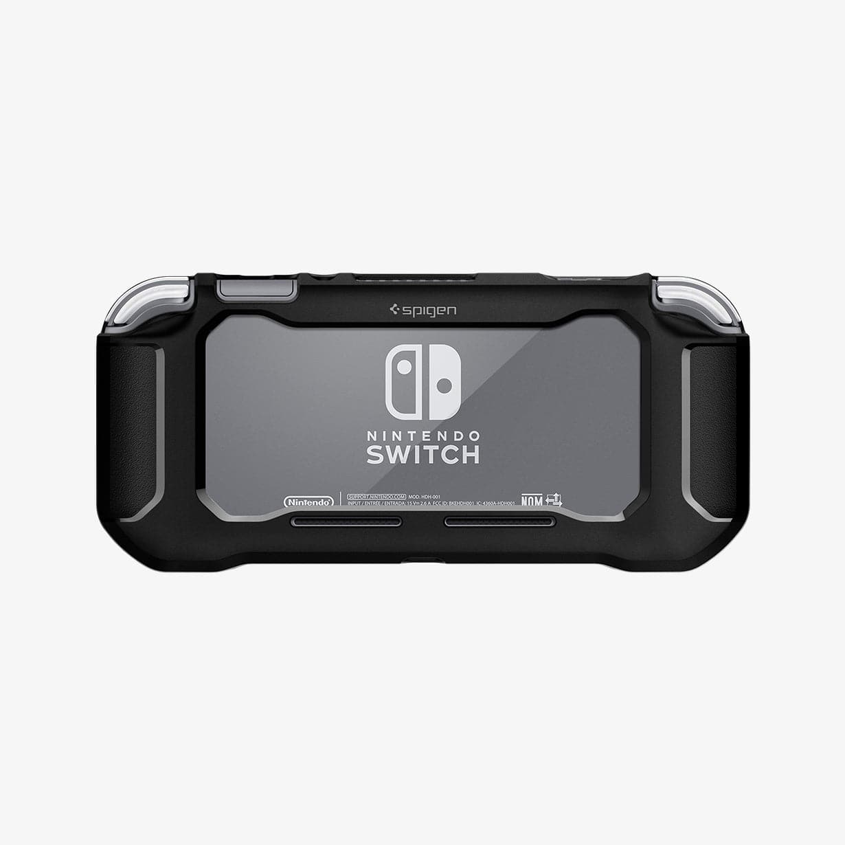 ACS00212 - Nintendo Switch Lite Case Rugged Armor in matte black showing the back