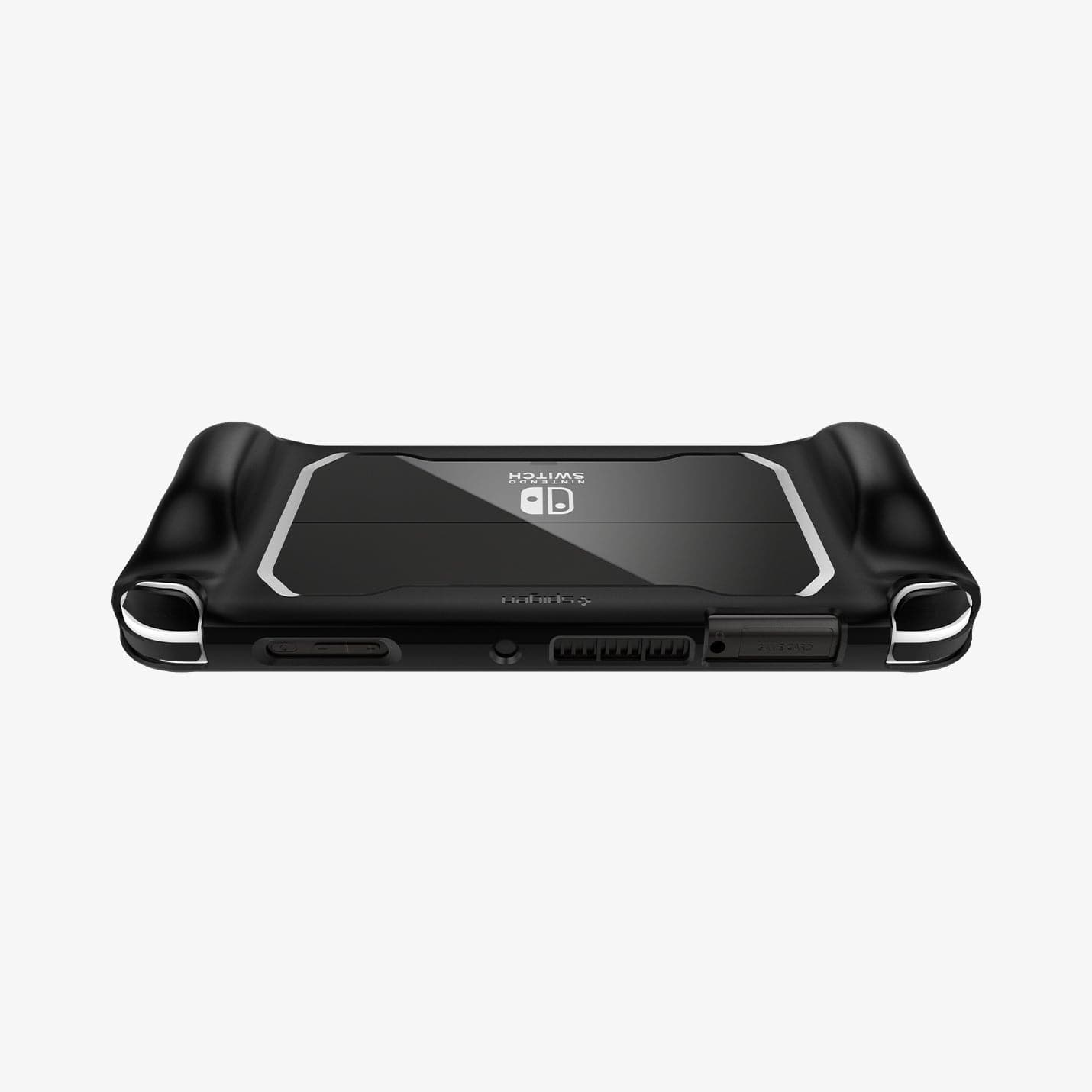 ACS04020 - Nintendo Switch OLED Case Rugged Armor in matte black showing the back and top