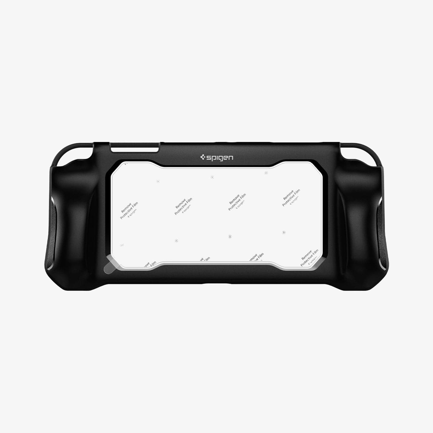 ACS04020 - Nintendo Switch OLED Case Rugged Armor in matte black showing the back with no device inside