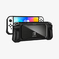ACS04020 - Nintendo Switch OLED Case Rugged Armor in matte black showing the back and front
