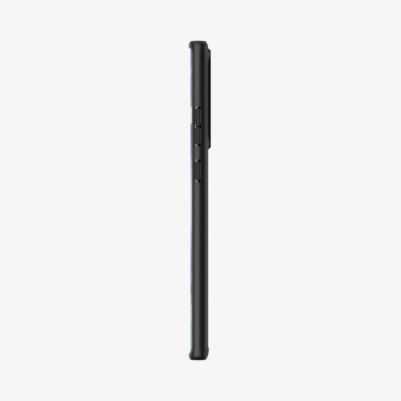 ACS01394 - Galaxy Note 20 Series Ultra Hybrid Case in matte black showing the side