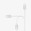 ACA04467 - ArcWire™ USB-C to Lightning Cable PB2200 in white showing the cable bending to show the durability