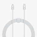 ACA04467 - ArcWire™ USB-C to Lightning Cable PB2200 in white showing both ends of the cable and the remainder of the cable neatly within cable organizer