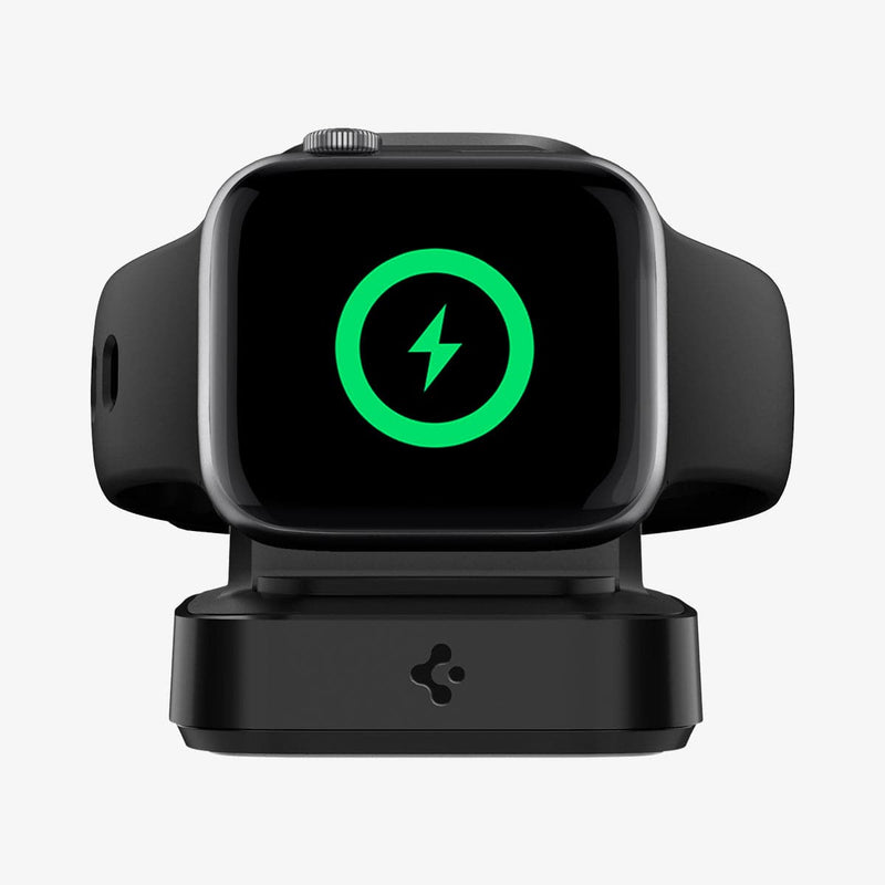000CH25522 - Apple Watch ArcField™ Wireless Charger PF2002 in black showing the front with apple watch charging