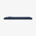 ACS04724 - Pixel 7 Pro Case Liquid Air in navy blue showing the side and partial back with device laying flat