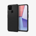 ACS02907 - Pixel 5a Case Liquid Air in matte black showing the back and front